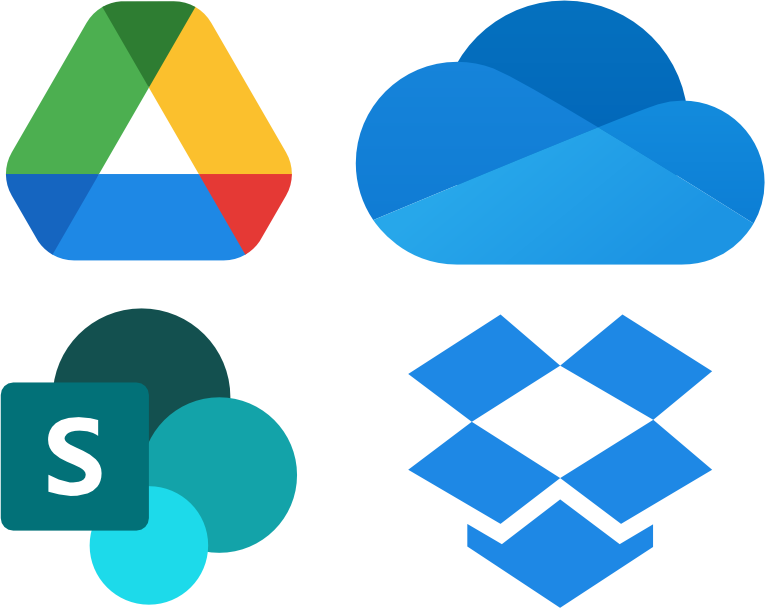 Integrated with leading cloud storage providers