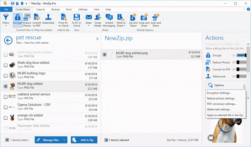 encrypt winzip