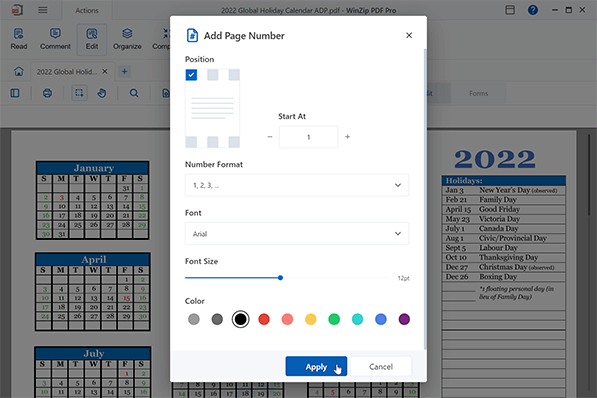 Refine the Page Numbers