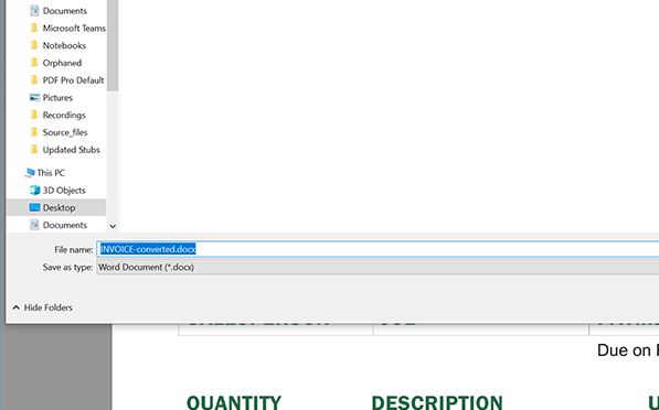 Save Your Word File