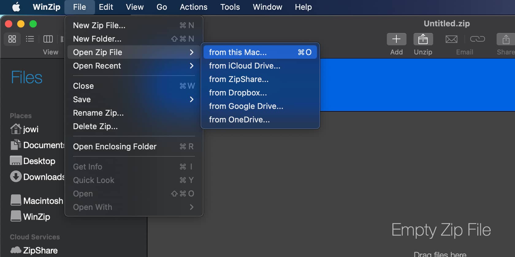 How to unzip files on a Mac - Step 2