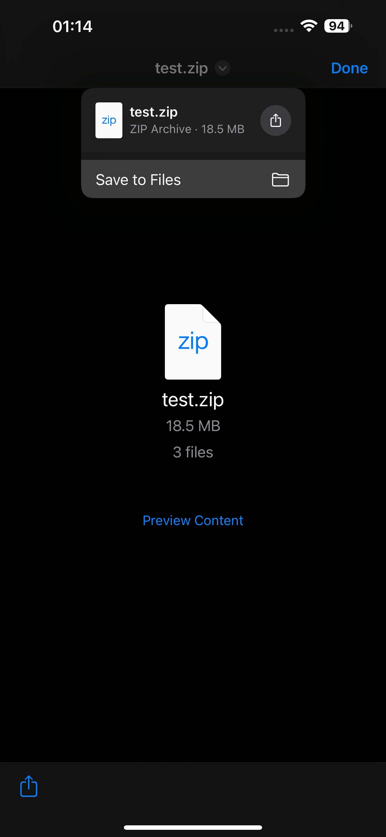 How to unzip files on iOS