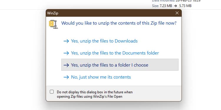 Open WinZip to Unzip Files - Step 6