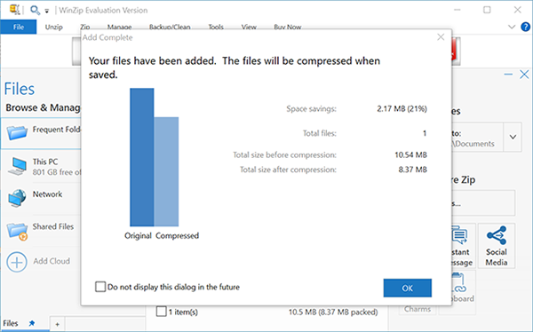 La versione di WinZip più veloce di tutti i tempi