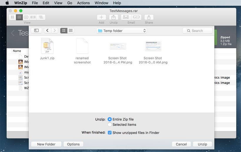 open windows zip file on a mac