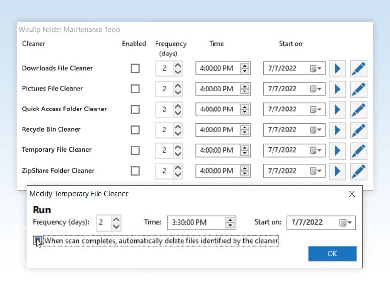 Set and forget background tools