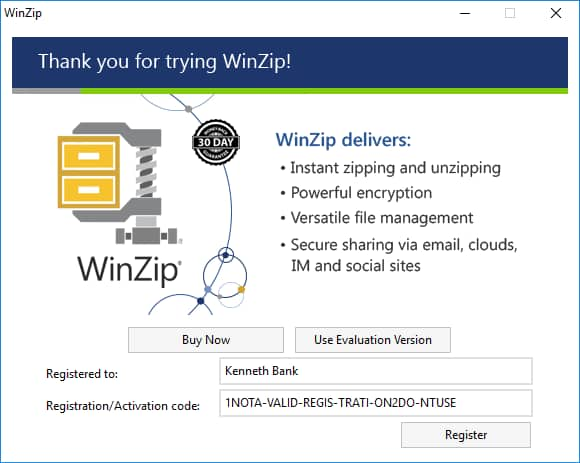 Cara aktivasi winzip ?